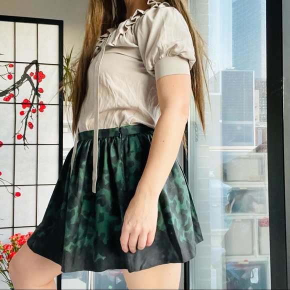 Paul & Joe Ruffles Paris Tie lined Pleated Silk Lantern Short Puff Sleeves - Picture 12 of 17